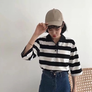 Polo kẻ (cósẵn, kèm ảnh thật)