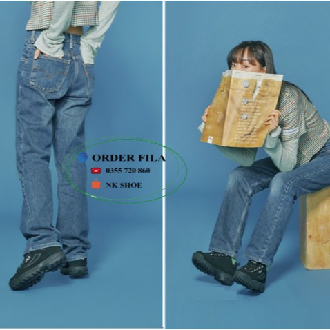 Giày Sneaker Thể Thao Nam Nữ FILA DISRUPTOR II Đen chính hãng 100%