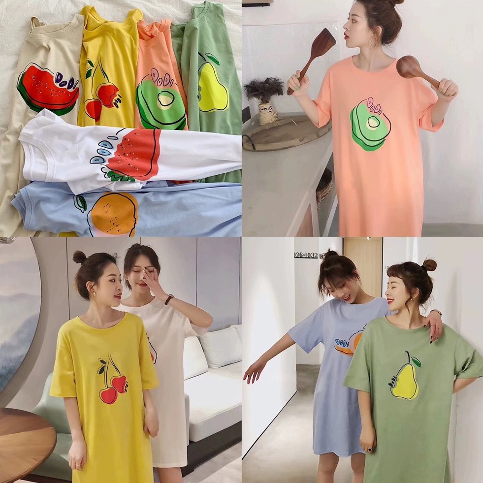 VÁY SUÔNG HOA QUẢ 6 MÀU ULLAZZANG