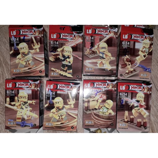 Lắp ráp 1 hộp LegoNinjago Gold LB393 có nhiều chi tiết