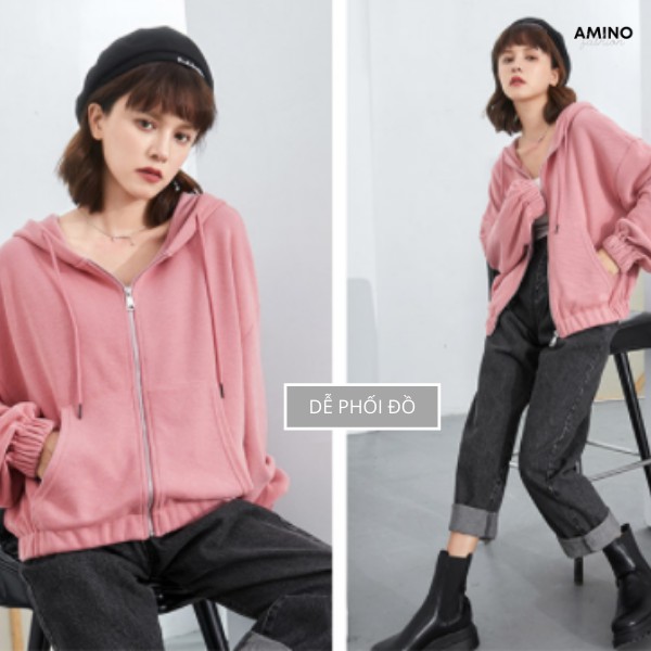 Áo Hoodie trơn Unisex khóa Zip nhiều màu thời trang | BigBuy360 - bigbuy360.vn