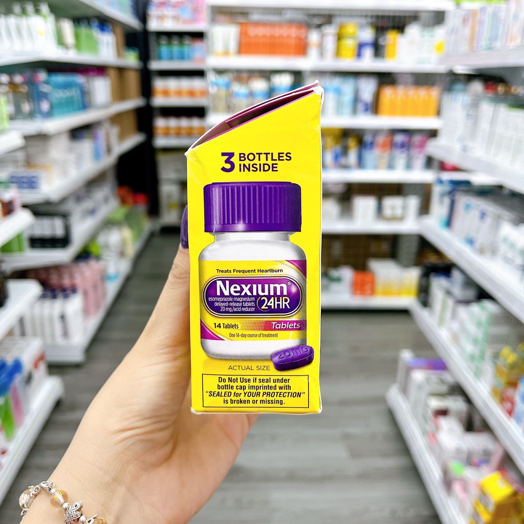 Nexium 24hr Mỹ, Viên Uống Đau Dạ Dày Ợ Nóng