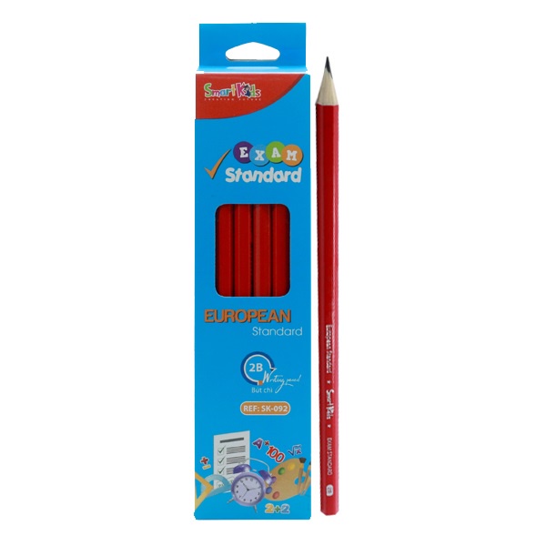 Hộp 12 Bút chì Smartkids sK-092-2B - Tặng tẩy chì + nhãn vở TL