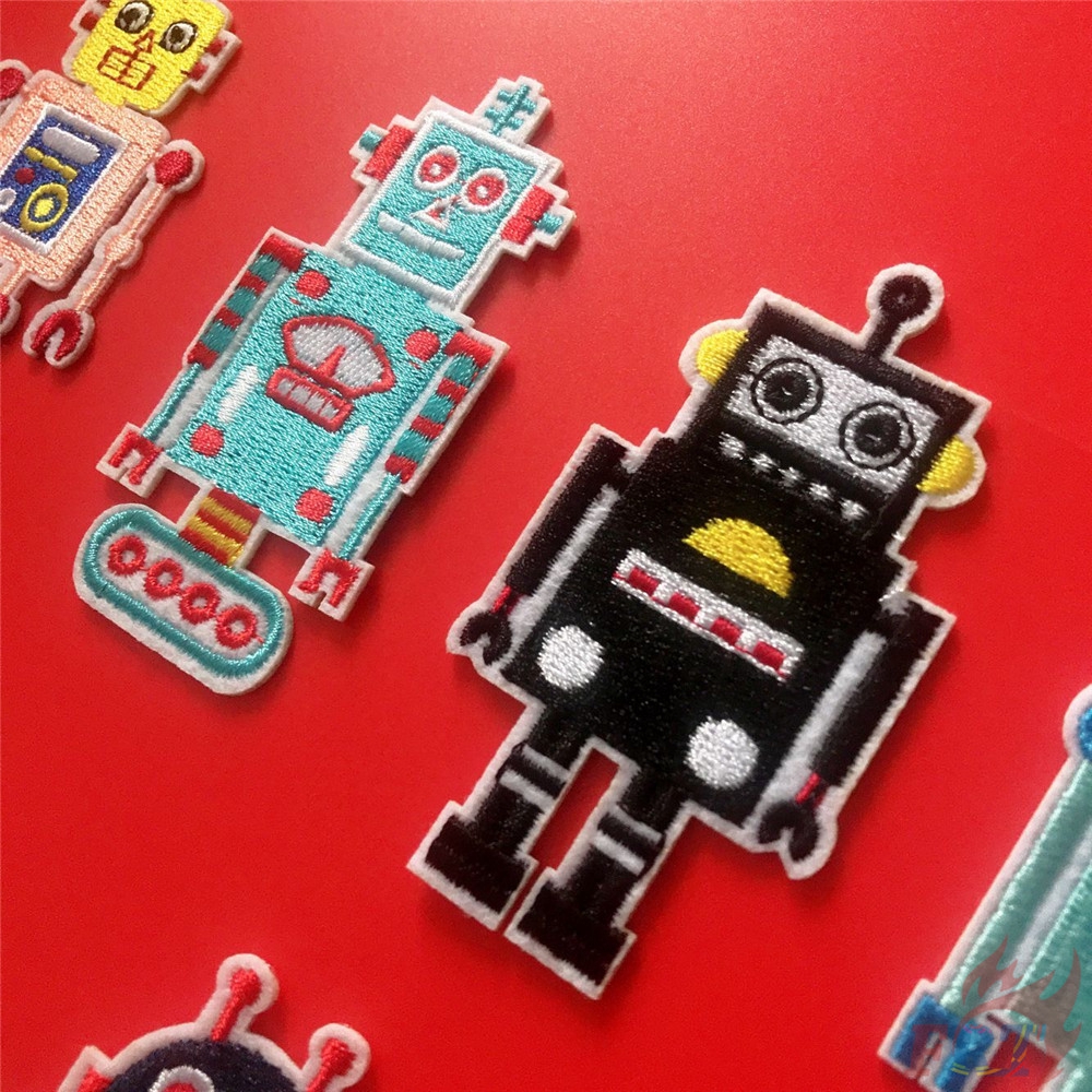 Miếng dán may quần áo hình robot