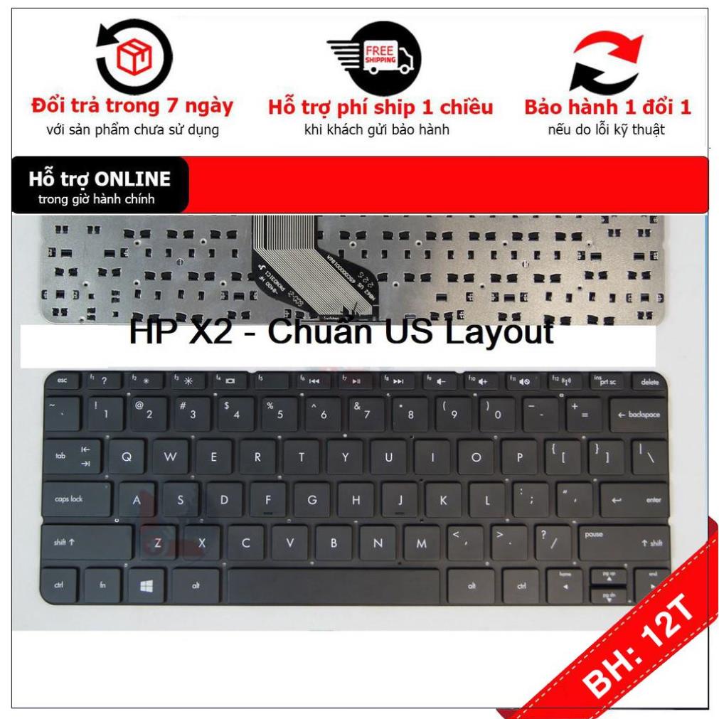 BH 12TH Bàn phím Laptop HP Envy 11 X2 11-G000, 11-G100 – 11 X2  HP Stream 11-D 11-G 11-N Chuẩn US Layout - Hàng Mới 100%