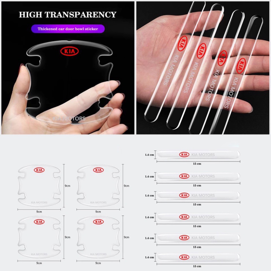 Bộ miếng dán hõm cửa tay nắm ô tô , miếng dán silicon chống trầy xước hõm cửa oto, xe hơi đủ các hãng xe