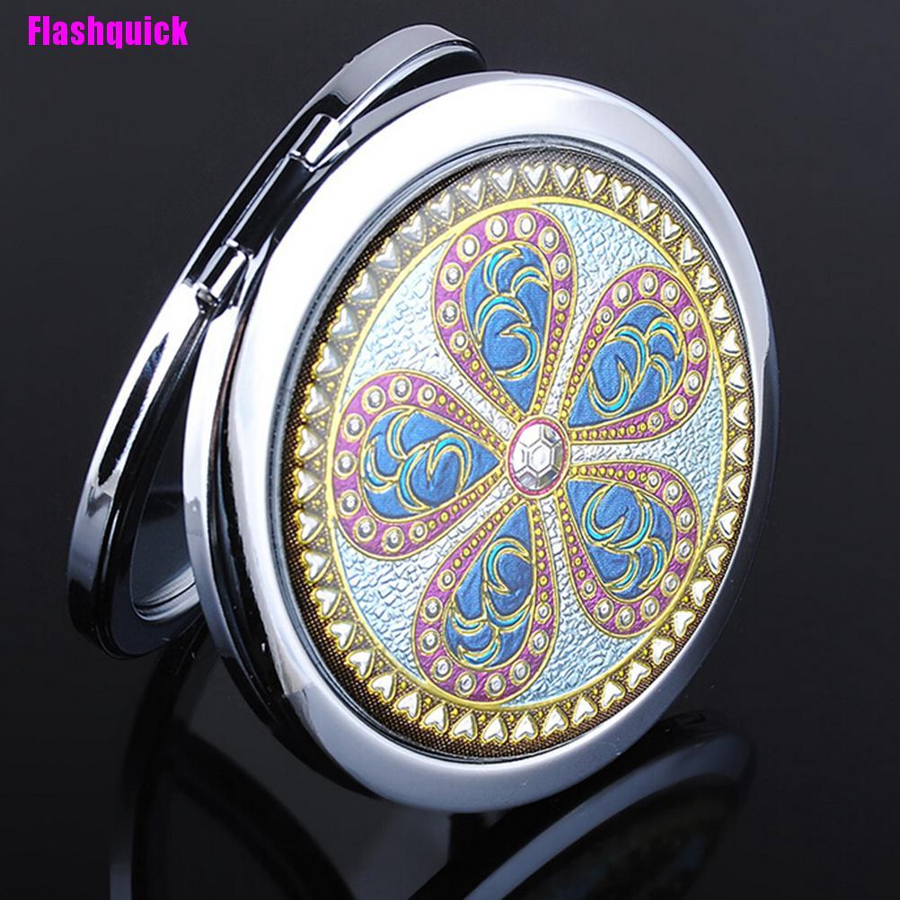 (hàng Mới Về) Gương Trang Điểm Hai Mặt Có Thể Gấp Lại Bằng Kim Loại Tiện Dụng | BigBuy360 - bigbuy360.vn