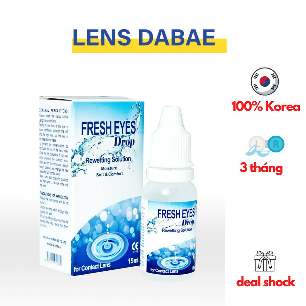 Nhỏ mắt chuyên dụng cho lens FRESH EYE 15ml