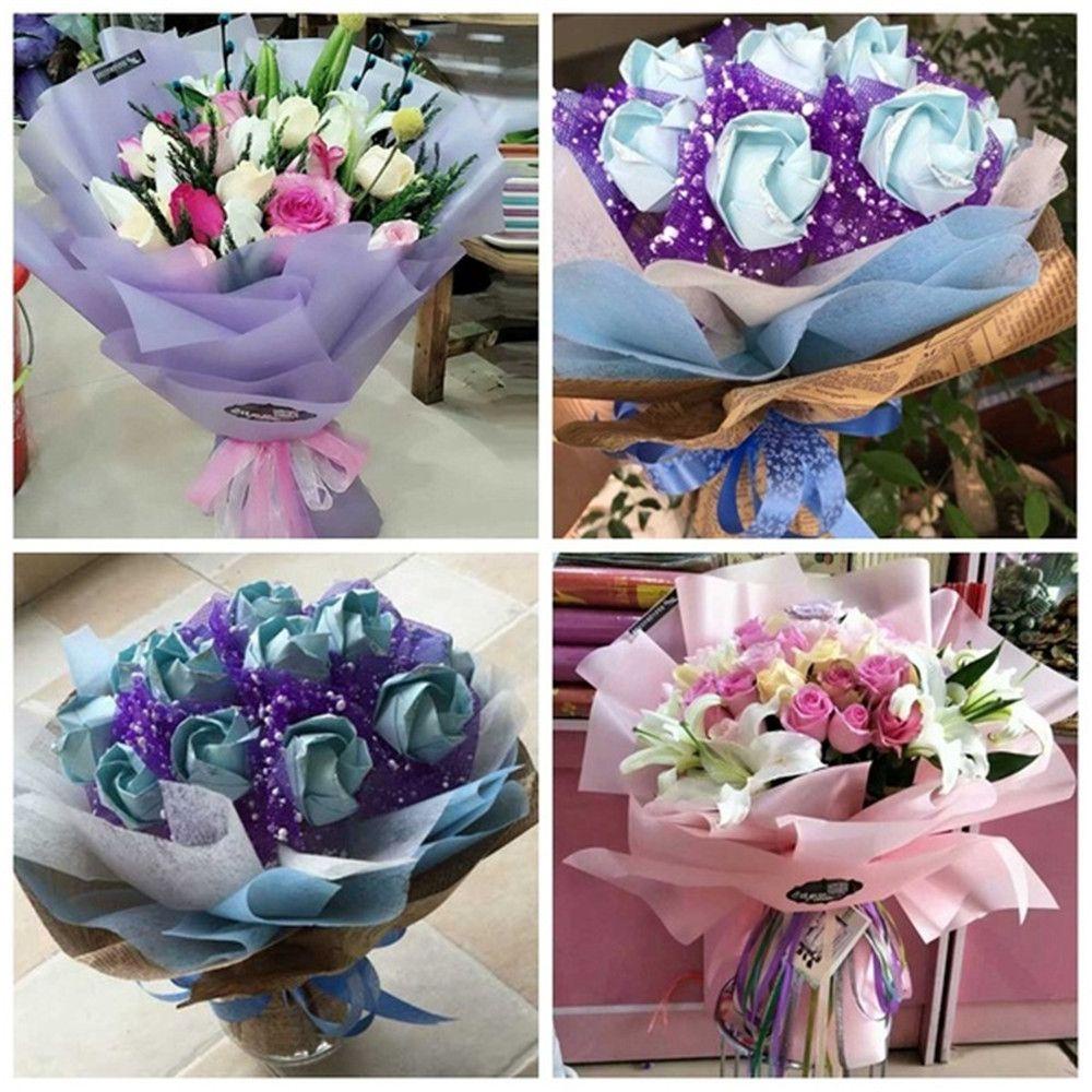 Túi 10 tờ giấy dùng để trang trí origami/ gói quà tặng/ làm bông hoa DIY nhiều màu sắc