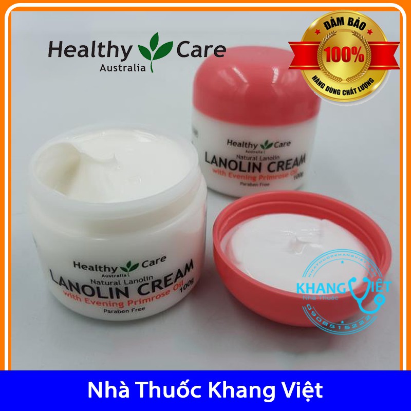 Kem Dưỡng Da Từ Nhau Thai Cừu Và Tinh Dầu Hoa Anh Thảo - HEALTHY CARE LANOLIN 100GR (CHUẨN ÚC)[Date 2023]