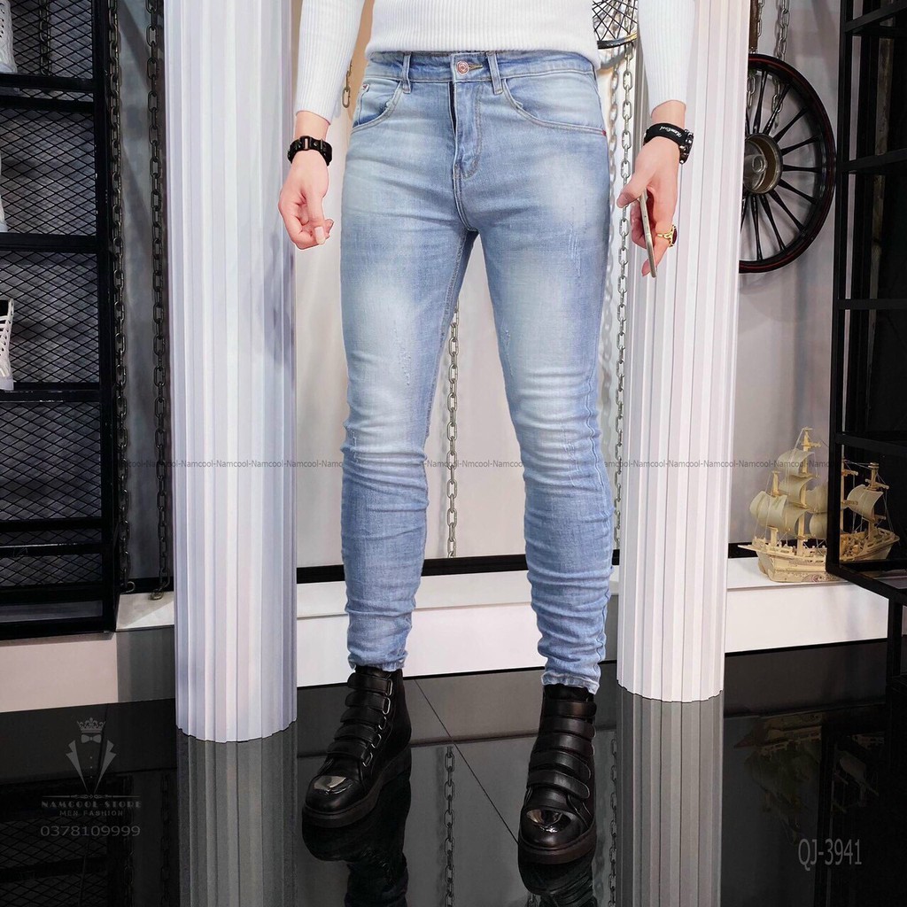 Quần Jean Nam 🔵 𝐅𝐑𝐄𝐄 𝐒𝐇𝐈𝐏 🔵 Quần Bò Nam - Jean Nam Rách Co Giãn Hàng Quảng Châu Thời Trang Hpfashion - Qjnhp01 | BigBuy360 - bigbuy360.vn