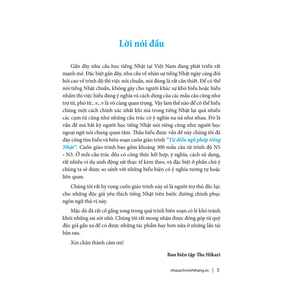 Sách - Hikari - Từ điển ngữ pháp tiếng Nhật