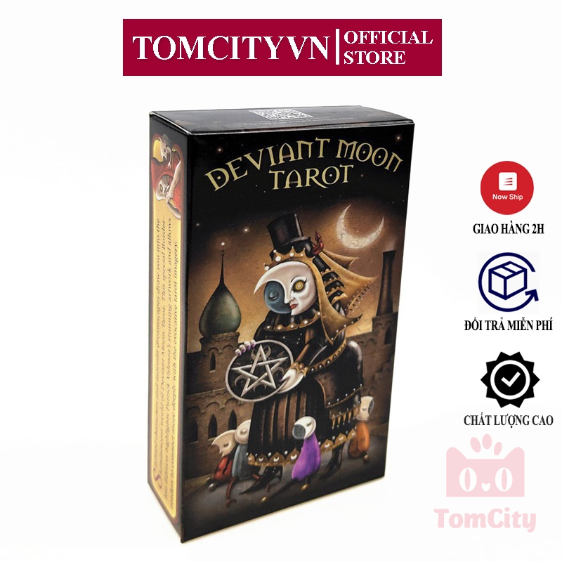 Bộ Bài Tarot Deviant Moon TOMCITY 78 Lá Bài Cao Cấp