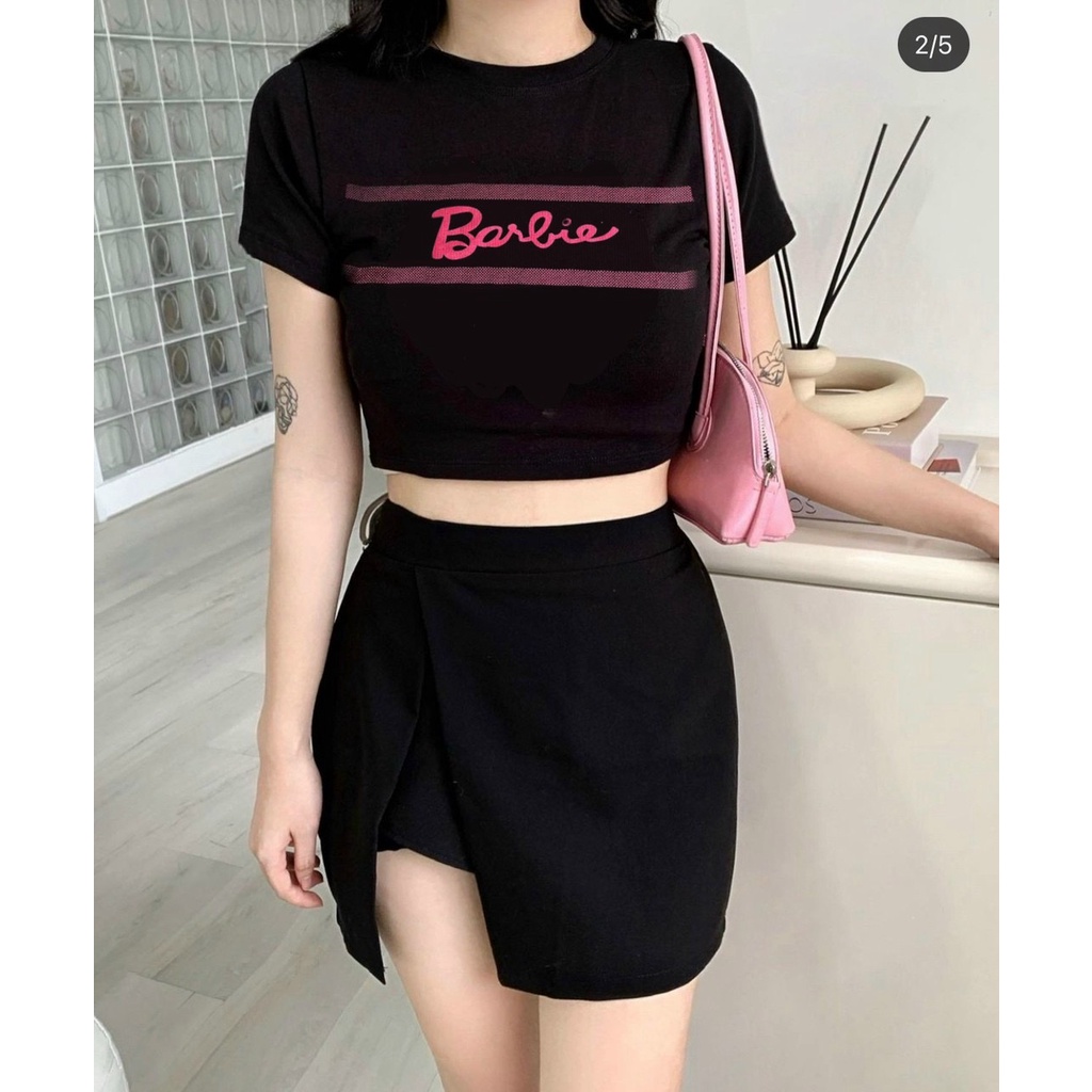 Áo thun croptop Barbie alohashop91