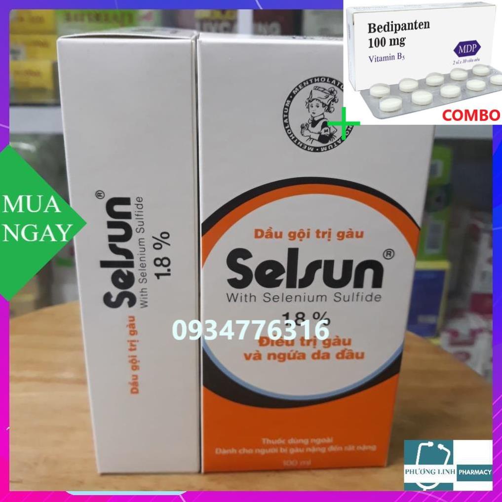 Combo Bedipanten 100mg +  Dầu Gội Chống Gầu Selsun 1,8% chai 50ml - 100ml