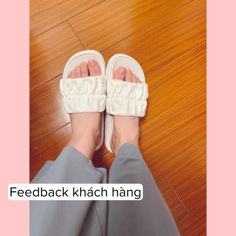 DÉP NỮ DÉP TRONG NHÀ QUAI NGANG KHÔNG THẤM NƯỚC BÈO NHÚM DỄ THƯƠNG