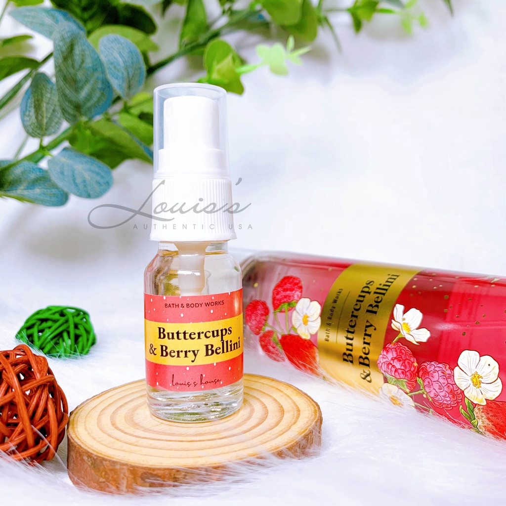 BUTTERCUPS & BERRY BELLINI  - Body mist / Xịt thơm toàn thân Bath & Body Works Mỹ