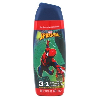 DẦU TẮM GỘI XÃ 591ML or DẦU TẮM 710ML BÉ HÌNH NGƯỜI NHỆN SPIDERMAN MÙI BERRY TỪ MỸ