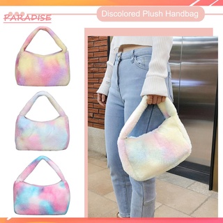 Túi Xách Lông Cầu Vồng Thời Trang Thu Đông Cho Nữ