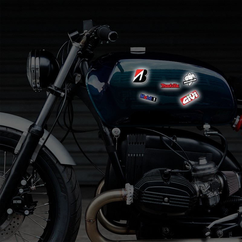 Sticker Reflective Hình Dán Phản Quang 3M Premium - Sticker Factory - chủ đề Logo Racing Red