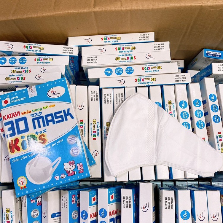 Khẩu trang 3d mask trẻ em công nghệ nhật hộp 10 cái