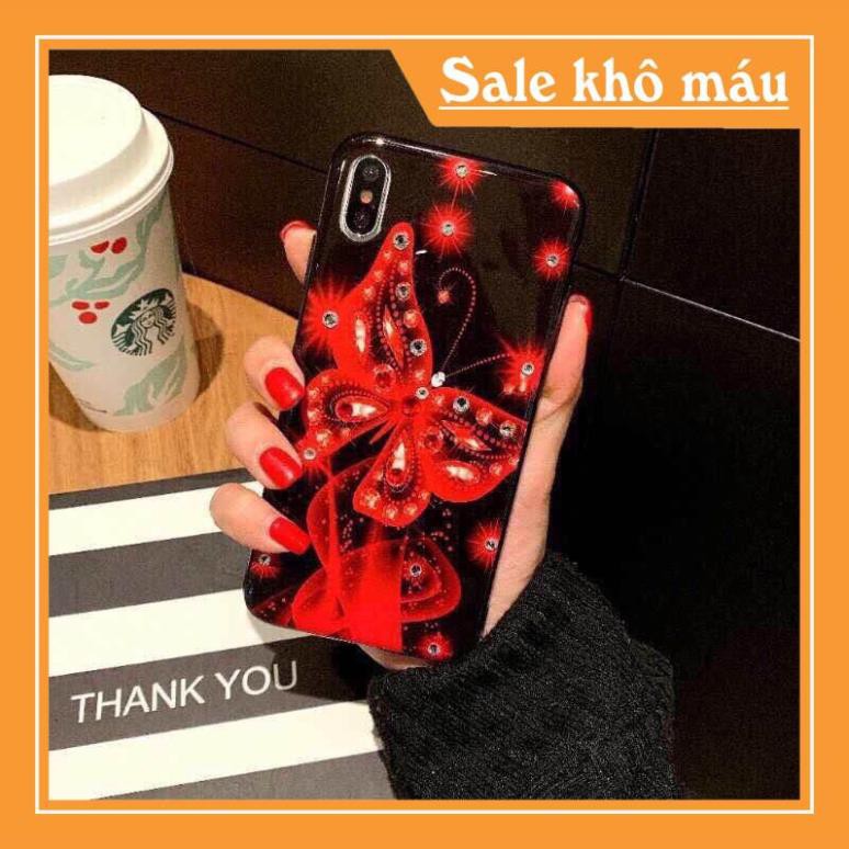 [FSHIP] [Freeship toàn quốc từ 50k] IPHONE 7+/8+/XS MAX ỐP MẶT LƯNG KÍNH HÌNH BƯỚM 3D SIÊU ĐẸP -rẻ