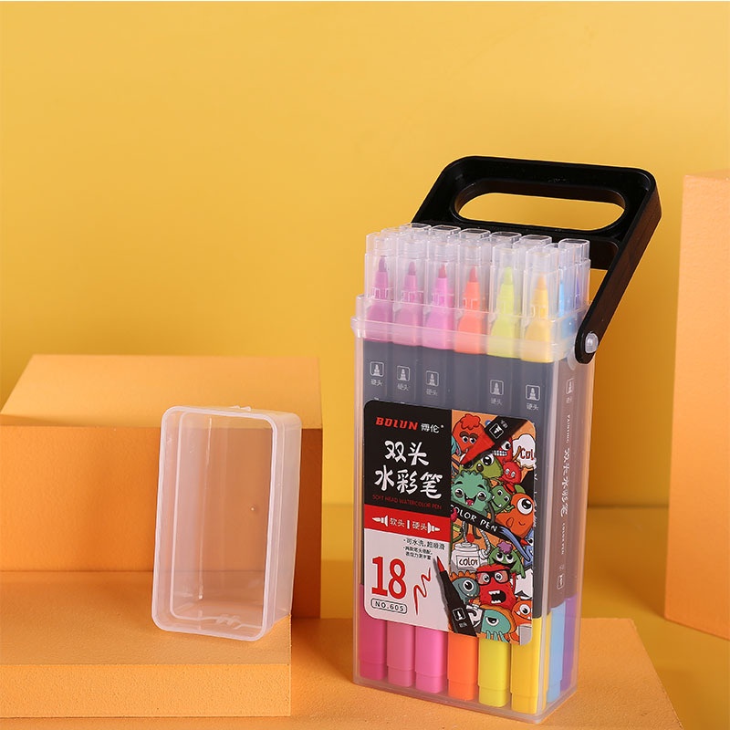 Bộ bút màu nước 2 đầu siêu xinh dùng để vẽ , tô màu , highlight, Chất liệu an toàn cho người sử dụng.