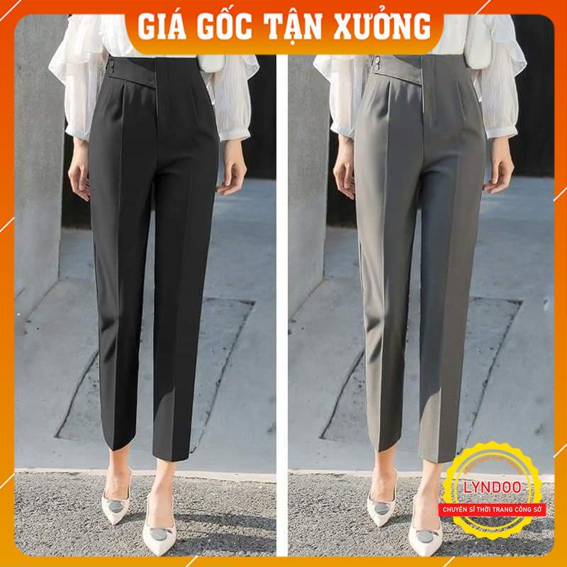 Quần Baggy nữ lưng cao vạt chéo quần beggy cạp cao vải tuyết mưa loại 1 thiết kế mới sang xịn mịn cực dễ phối đồ