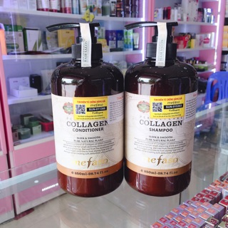 Cặp dầu gội xả collagel mefaso