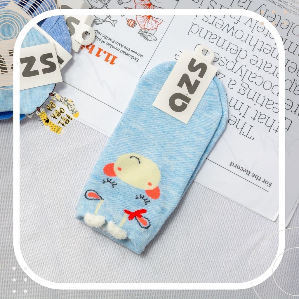 TẤT VỚ NỮ CỔ NGẮN THÚ CÓ TAI XANH BIỂN