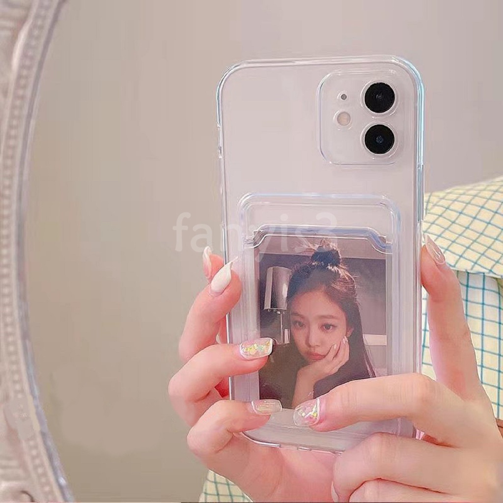 Ốp Điện Thoại Trong Suốt Đựng Thẻ Cho For iPhone 13 12 11 Pro Max 12 Mini SE2020 X XR Xs Max 8 7 6 6s Plus