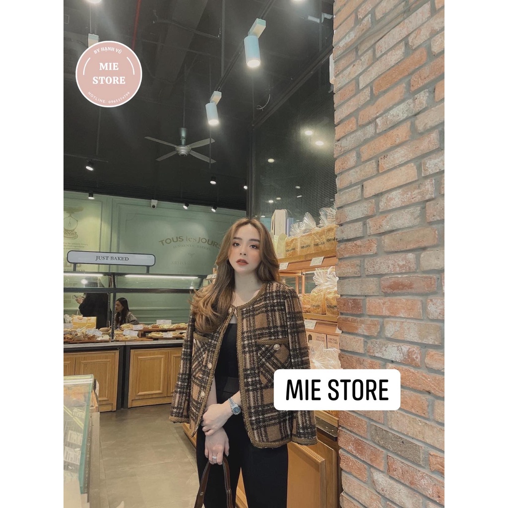 Áo dạ tweed nhũ chìm màu nâu siêu tây | BigBuy360 - bigbuy360.vn