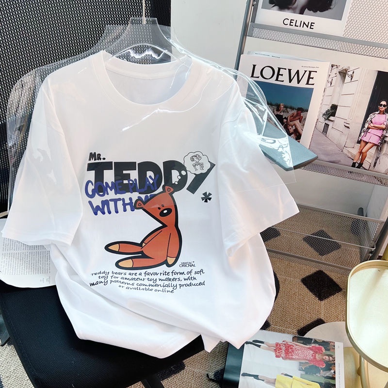 Áo Thun Tay Ngắn Form Rộng Thời Trang Mùa Hè Cho Nữ