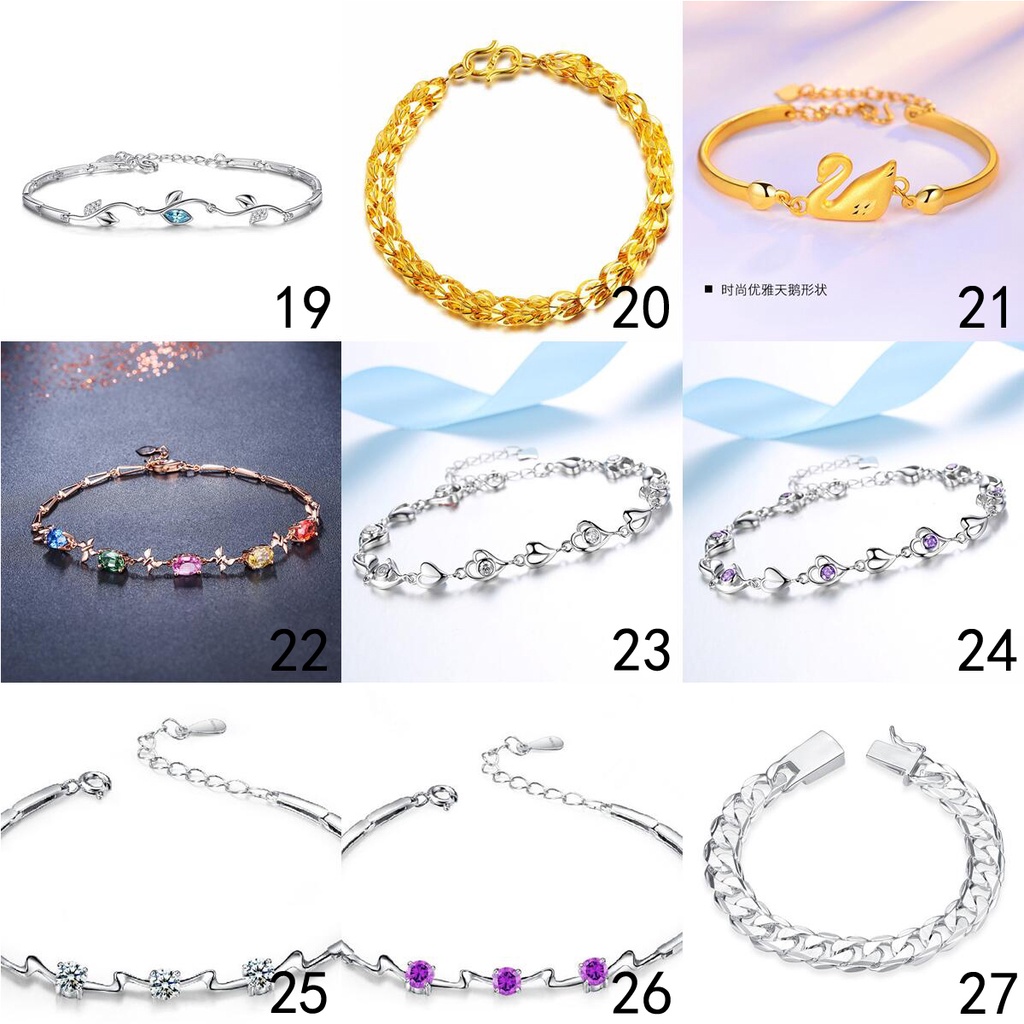 Vòng tay nữ bạc 925 50 kiểu dáng đa dạng thời trang Hàn Quốc