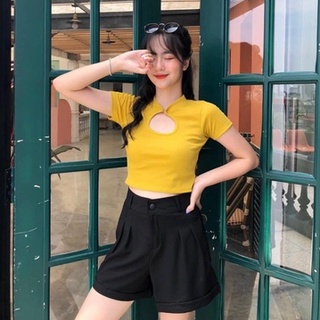 Quần Short Nữ Gập Gấu