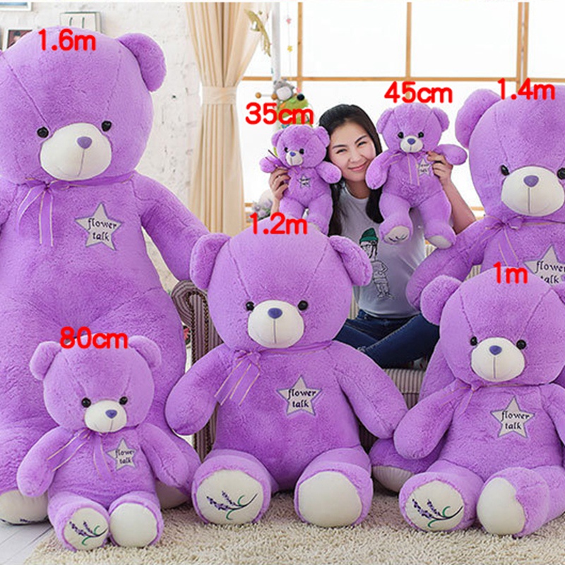 Đồ Chơi Gấu Teddy Nhồi Bông Màu Tím 30cm Có Mùi Thơm Làm Quà Tặng Sinh Nhật Cho Trẻ Em