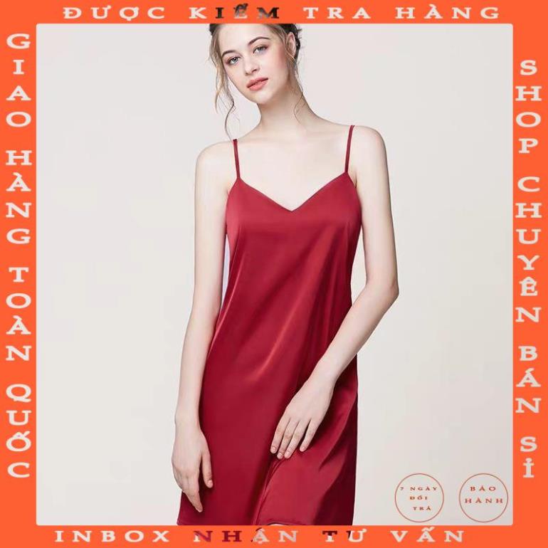 Đầm Ngủ Lụa Satin Cao Cấp Thương Hiệu XAVIA V15 tranvuong