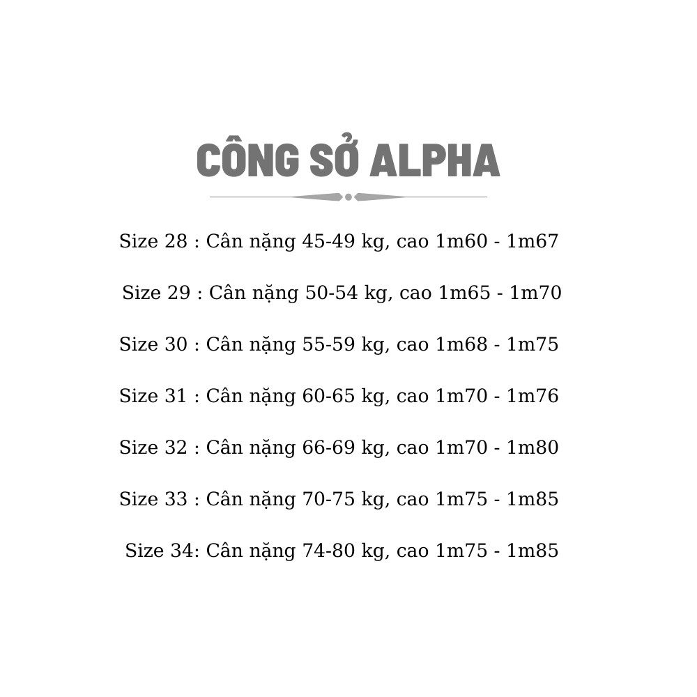 Quần Tây Ống Rộng Nam Dáng Suông Chống Bai, Xù Co Giãn Tốt Thương Hiệu ALPHA - JBA01 | BigBuy360 - bigbuy360.vn