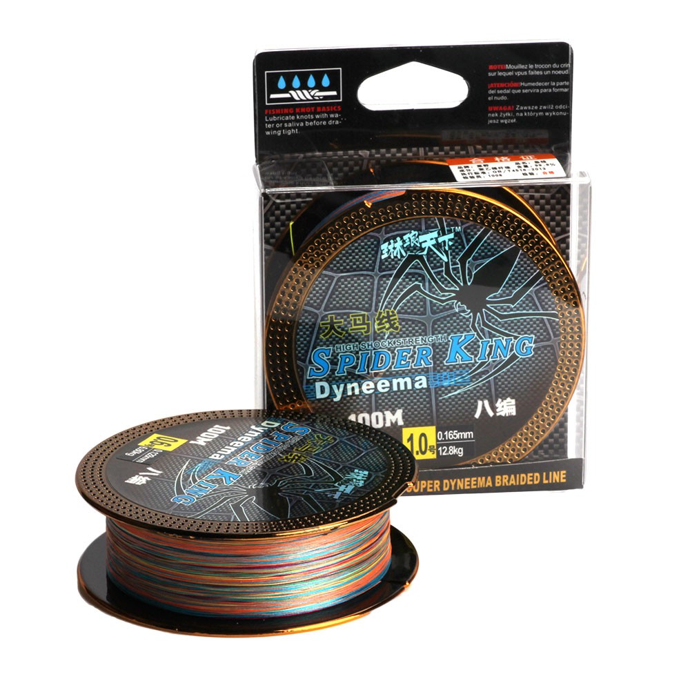 Cuộn dây câu cá 8 sợi 100m bền màu chất lượng cao
