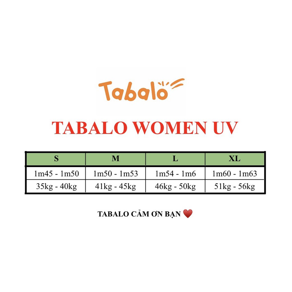 [Mã LTP50 giảm 50000 đơn 150000] TABALO - Áo Khoác Gió Nữ 2 Lớp Tabalo Women UV Protection Jacket