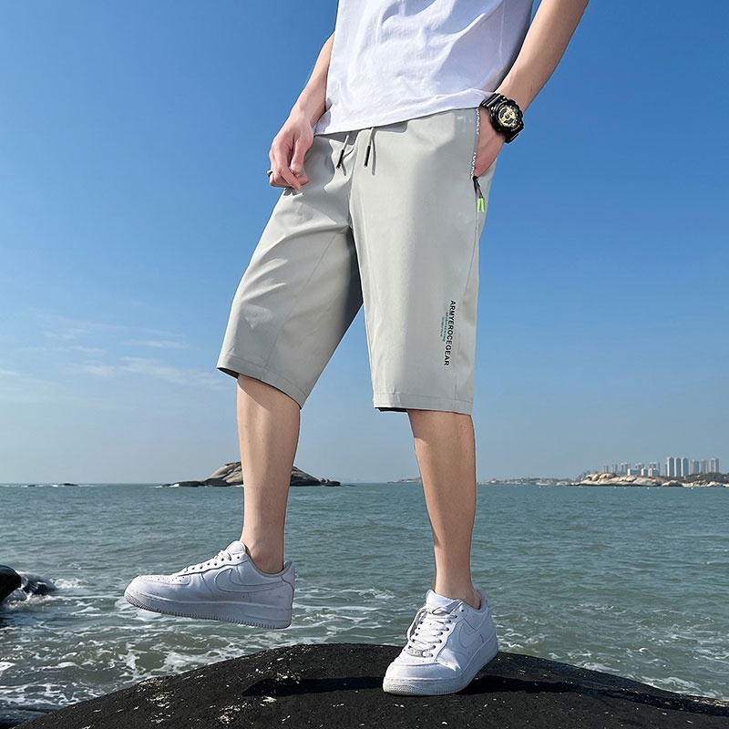 Quần Lửng 3 Tấc 3/4 In Họa Tiết Thời Trang Cho Nam Size M-5XL