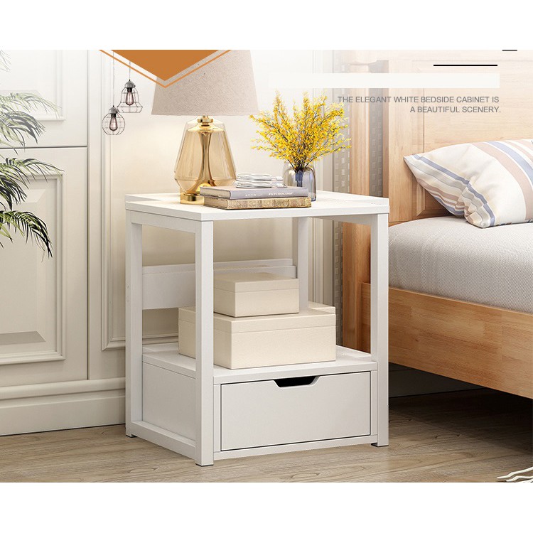 Bàn/táp đầu giường khung thép 1 ngăn kéo_RE0311