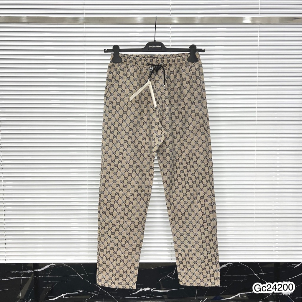Quần Dài Nam Gu.cci Ống Xuông Cao Cấp - Quần Nỉ Dài Gc Họa Tiết Logo Chất Vải Cotton Thô Xuất Sịn DT STORE MENWEAR