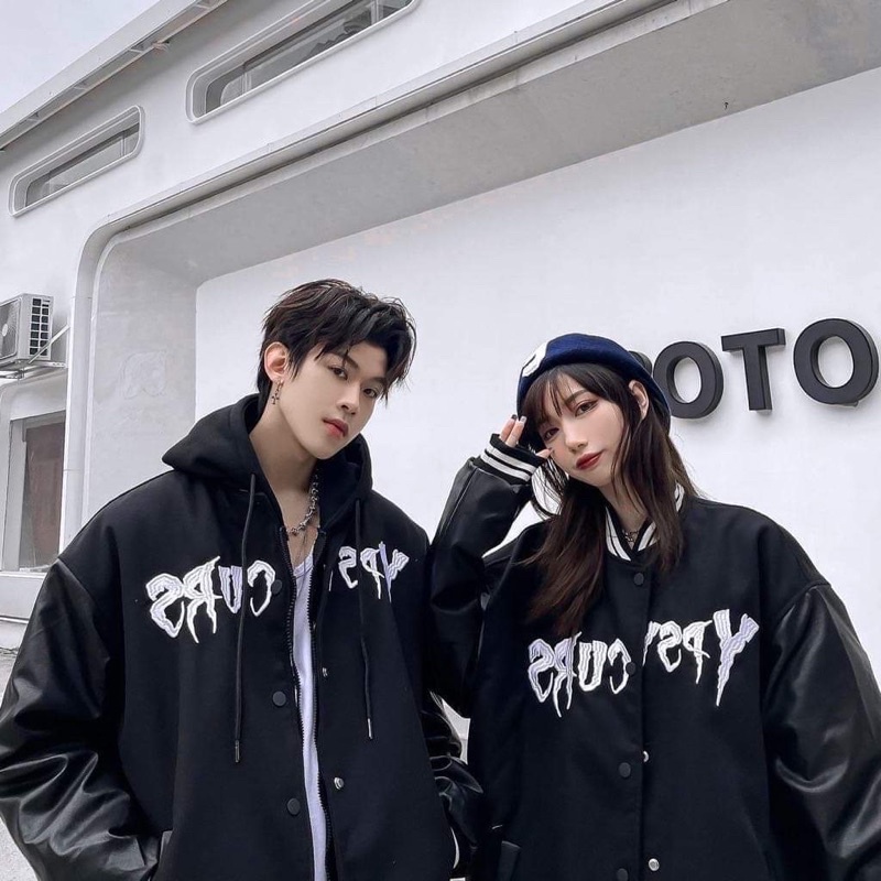 Áo khoác nỉ PSY tay da HD12