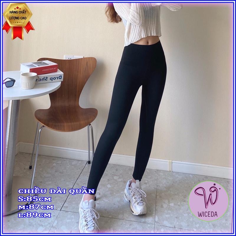 Quần legging dài nữ nâng mông ôm cạp cao đẹp , quần legging thun dày dặn giữ nhiệt Wiceda LG351