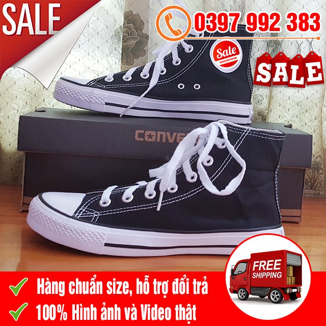 [TRỢ GIÁ SHIP] Giày Thể Thao CV Chuck 2 Đen Trắng Cổ Cao Nam Nữ