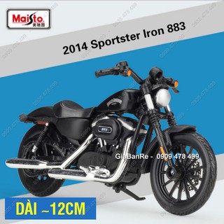 XE MÔ HÌNH 1:18 - MOTO HARLEY - 2014 - SPOSTER IRON 883 - ĐEN NHÁM -  8534.1
