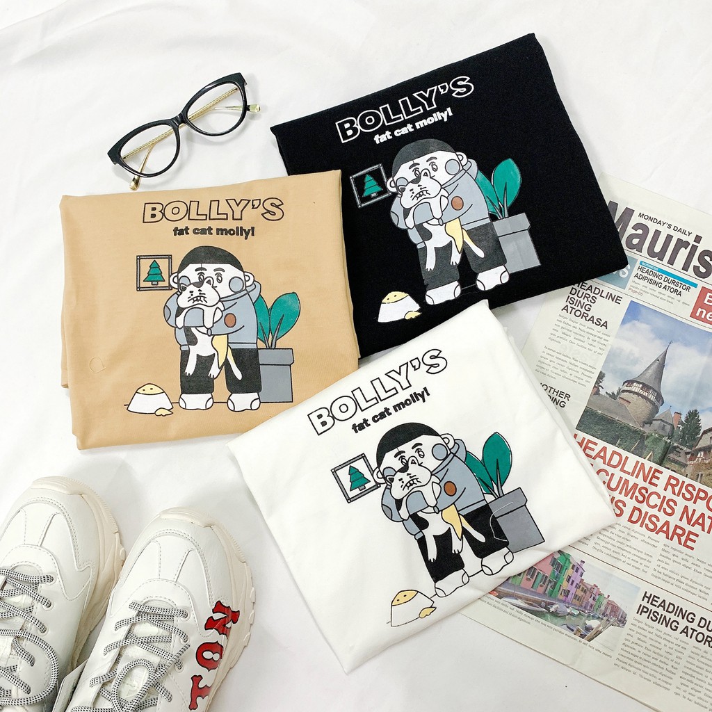 Áo Thun Tay Lỡ Nam Nữ Form Rộng  UNISEX BOLLY'S  Ulzzang Couple