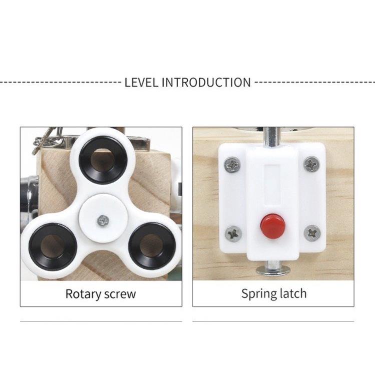 Hộp Bận Rộn Busy Cube Chất Liệu Gỗ Tự Nhiên An Toàn Cho Bé