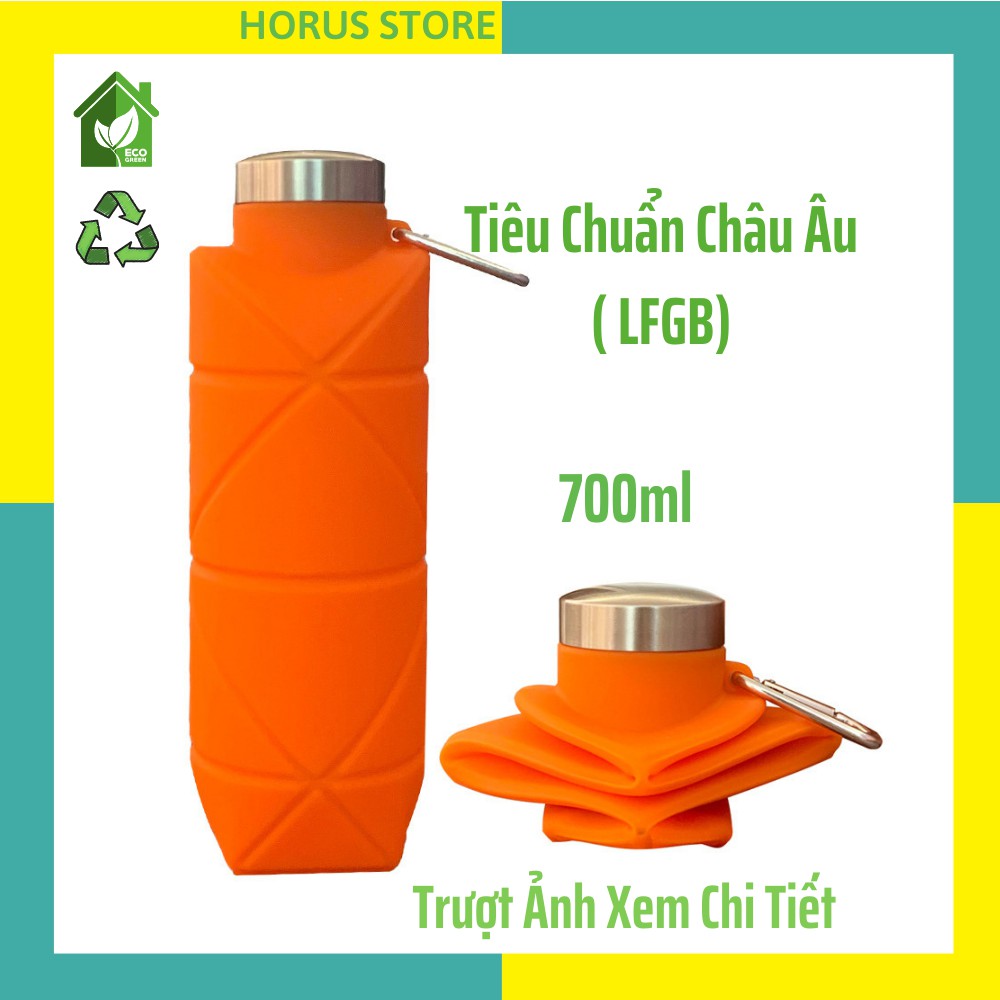 Bình Nước Gấp Gọn Silicon 700ml Giữ Nhiệt Nóng - Lạnh